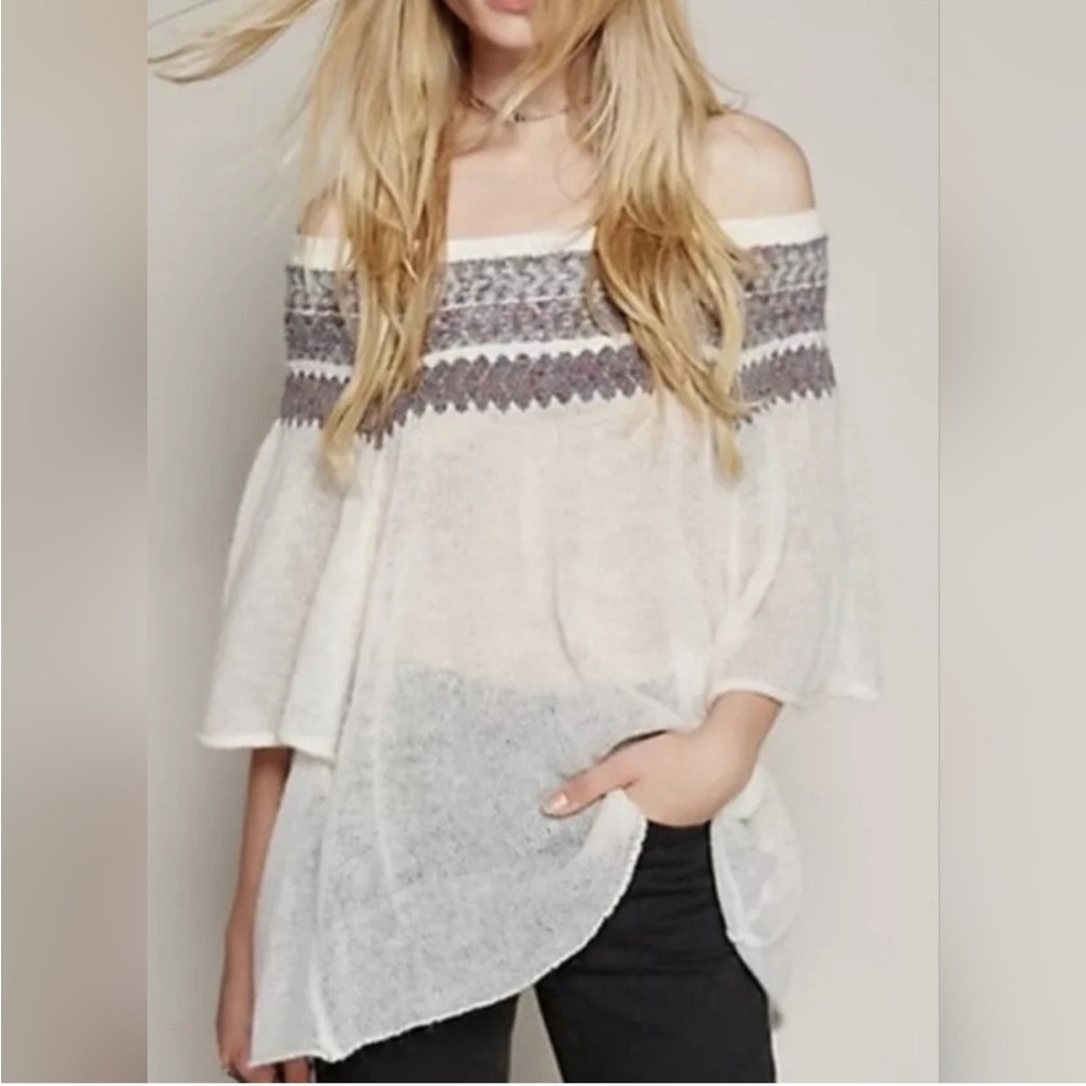 Free People Loch Lomand Knit Sweater Top
